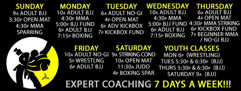 SCMMA Class Schedule